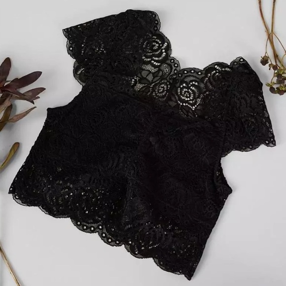 Free People Tops - Free People Chase Me Lace Brami Black Size XS